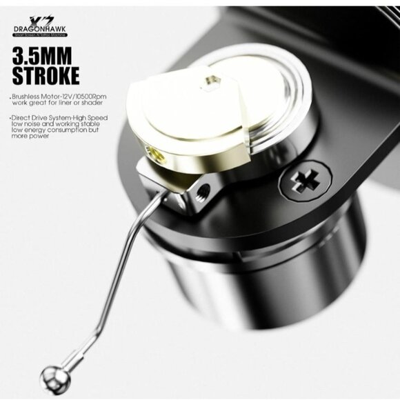 Dragonhawk X7 Wireless Tattoo Pen Kit Rotary Machine 3.5mm Stroke 20Pcs Cartridg - Picture 3 of 9
